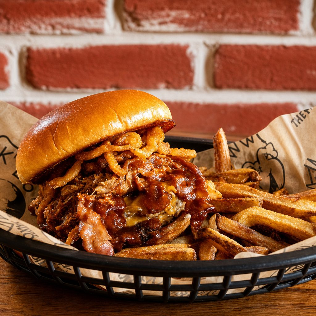 World Famous Original Smokehouse Burger.